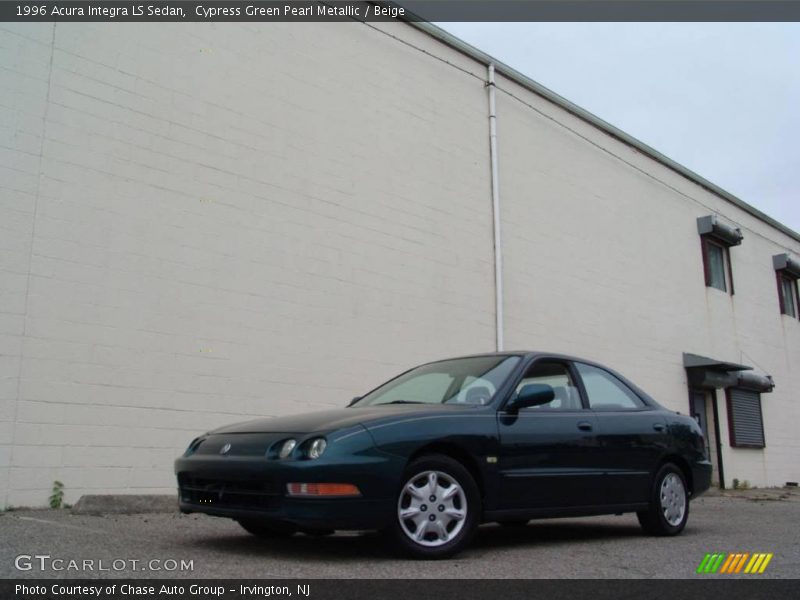 Cypress Green Pearl Metallic / Beige 1996 Acura Integra LS Sedan