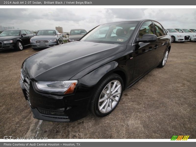 Brilliant Black / Velvet Beige/Black 2014 Audi A4 2.0T Sedan