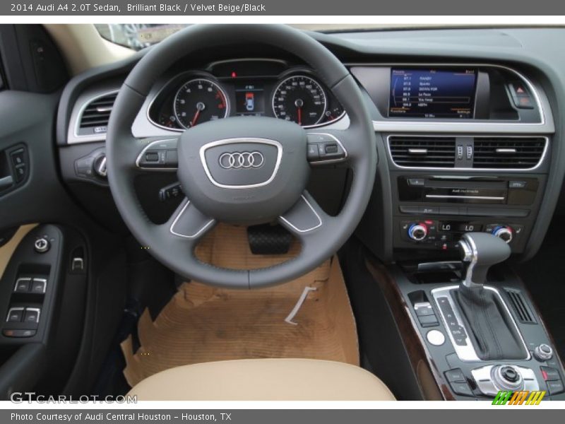 Brilliant Black / Velvet Beige/Black 2014 Audi A4 2.0T Sedan