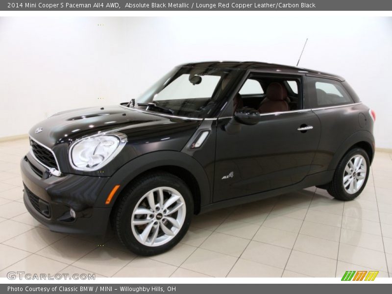 Absolute Black Metallic / Lounge Red Copper Leather/Carbon Black 2014 Mini Cooper S Paceman All4 AWD