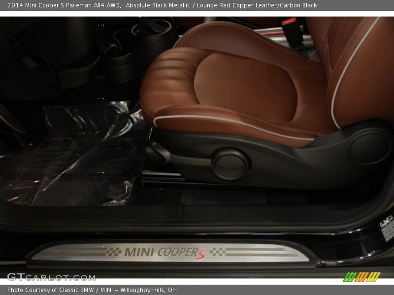 Absolute Black Metallic / Lounge Red Copper Leather/Carbon Black 2014 Mini Cooper S Paceman All4 AWD
