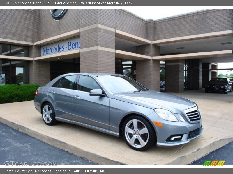 Palladium Silver Metallic / Black 2011 Mercedes-Benz E 350 4Matic Sedan