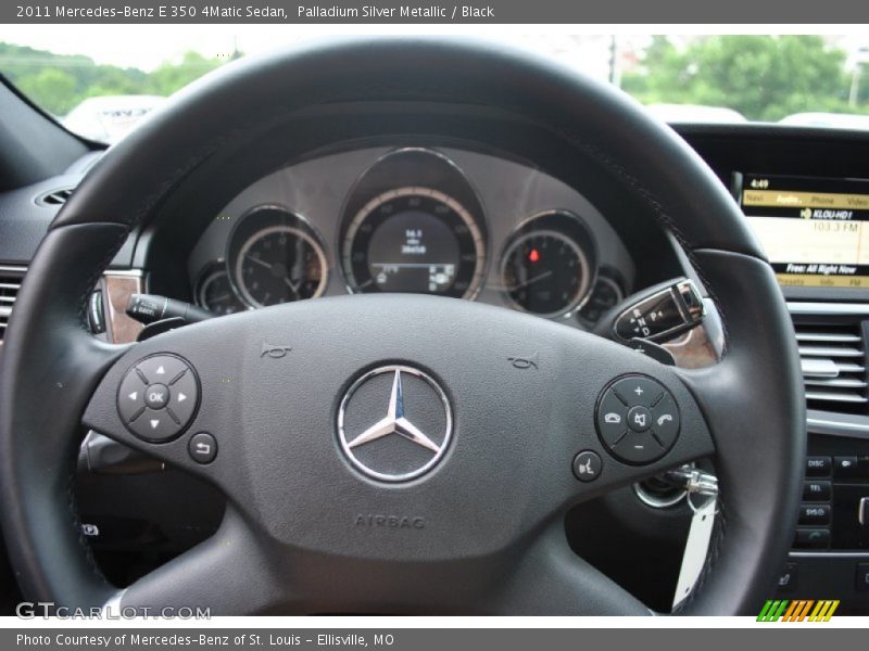 Palladium Silver Metallic / Black 2011 Mercedes-Benz E 350 4Matic Sedan