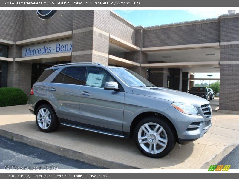 Paladium Silver Metallic / Almond Beige 2014 Mercedes-Benz ML 350 4Matic