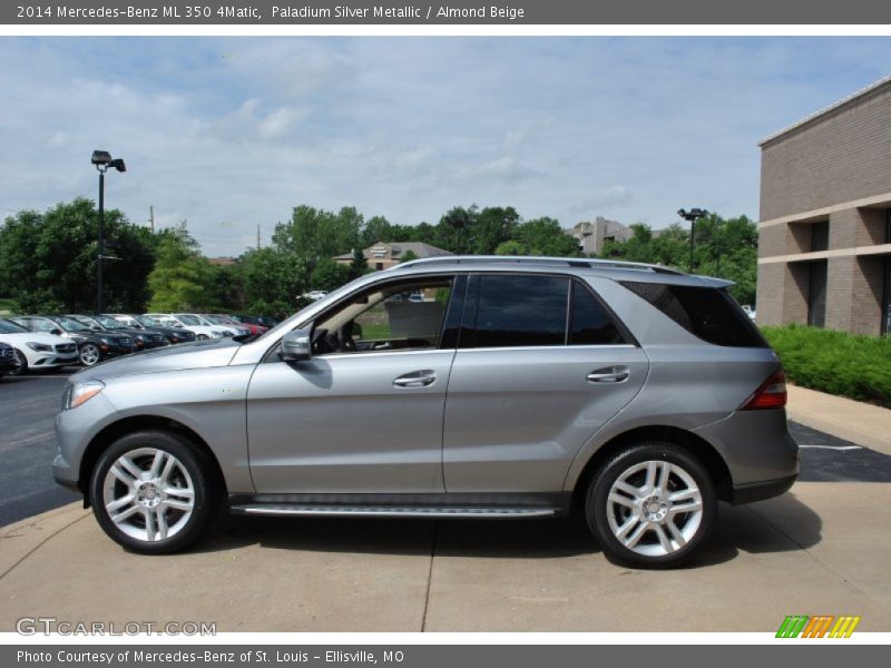 Paladium Silver Metallic / Almond Beige 2014 Mercedes-Benz ML 350 4Matic