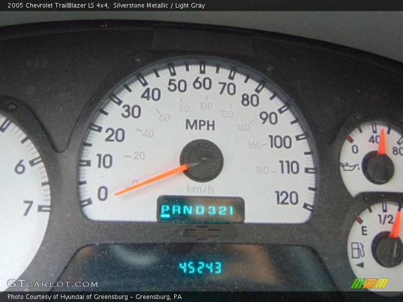 Silverstone Metallic / Light Gray 2005 Chevrolet TrailBlazer LS 4x4