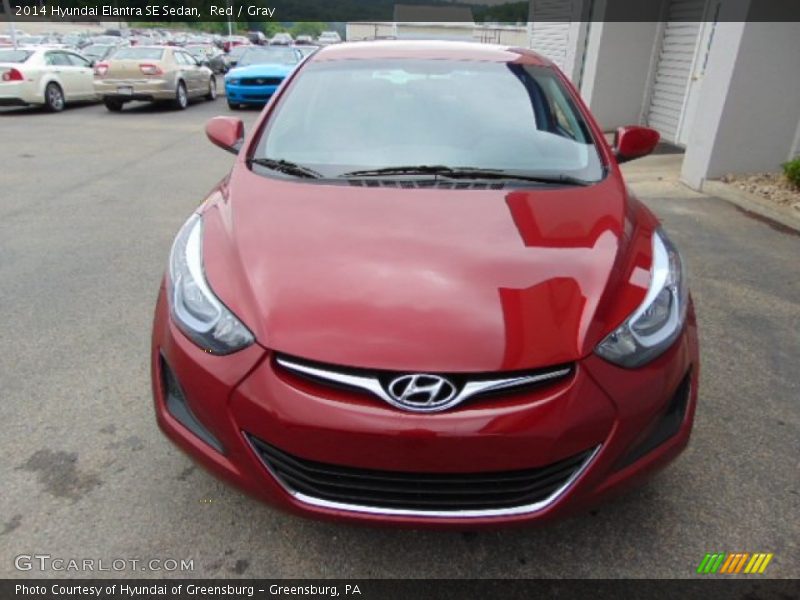 Red / Gray 2014 Hyundai Elantra SE Sedan
