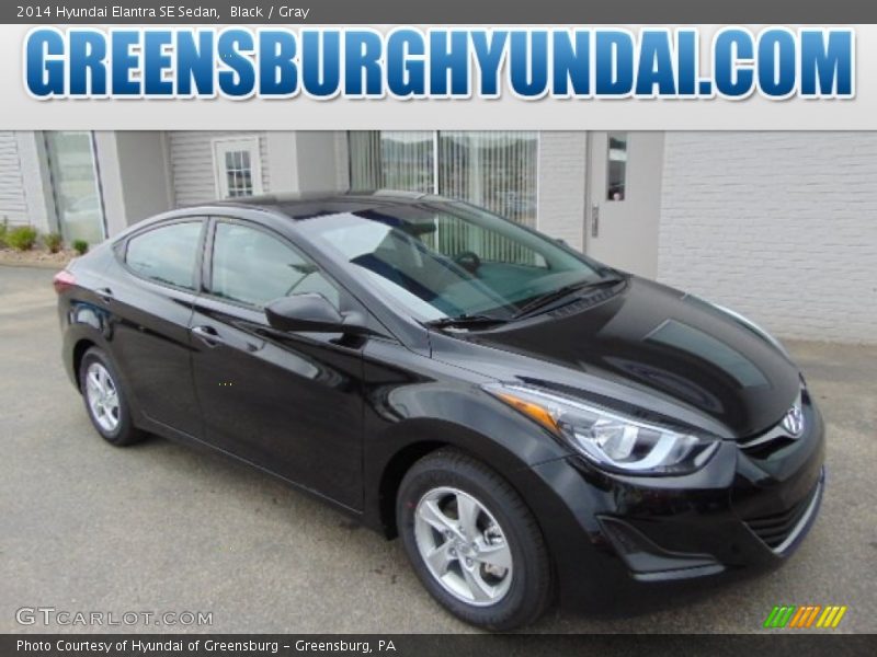 Black / Gray 2014 Hyundai Elantra SE Sedan