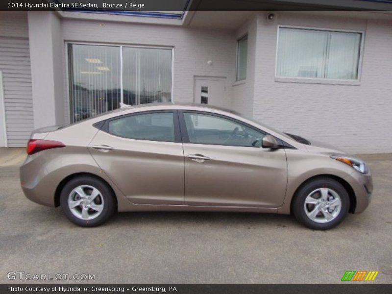 Bronze / Beige 2014 Hyundai Elantra SE Sedan