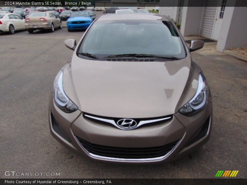 Bronze / Beige 2014 Hyundai Elantra SE Sedan