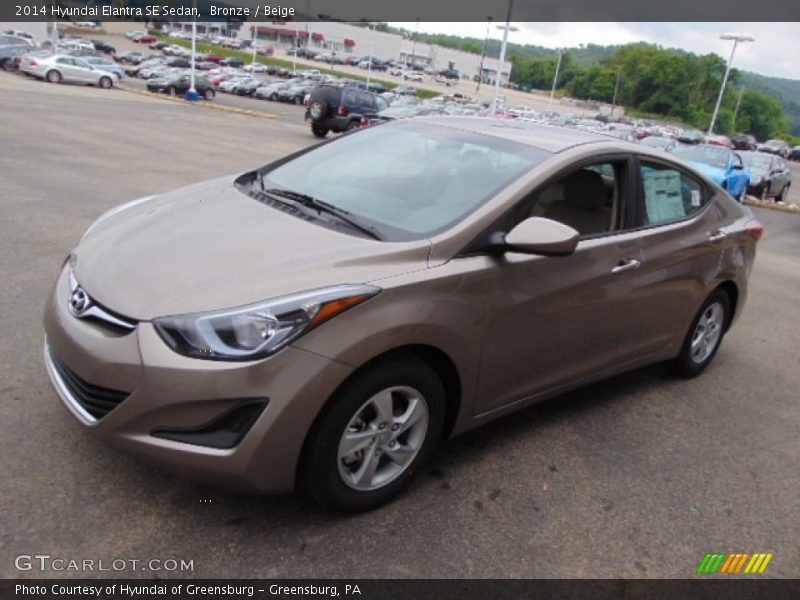 Bronze / Beige 2014 Hyundai Elantra SE Sedan