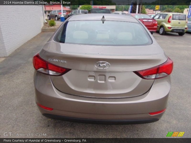 Bronze / Beige 2014 Hyundai Elantra SE Sedan