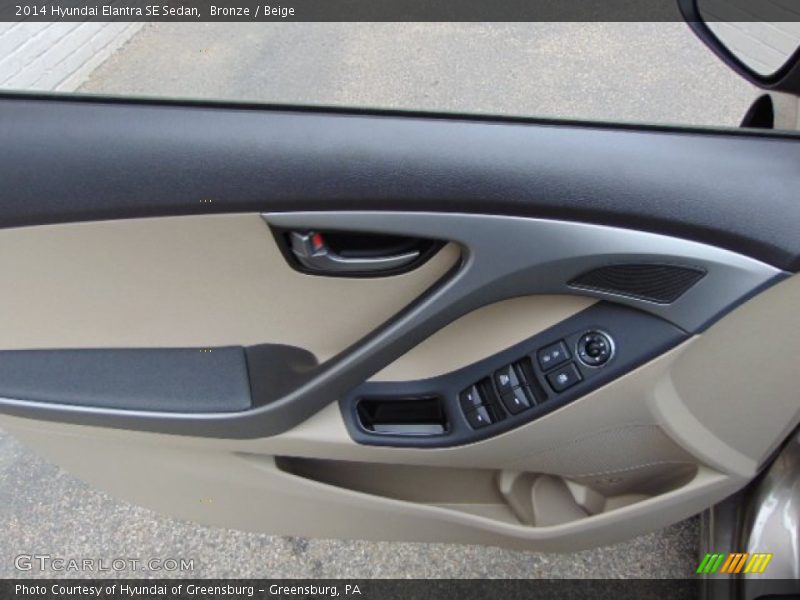 Bronze / Beige 2014 Hyundai Elantra SE Sedan