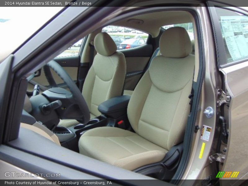 Bronze / Beige 2014 Hyundai Elantra SE Sedan