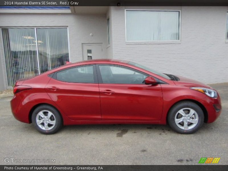 Red / Gray 2014 Hyundai Elantra SE Sedan