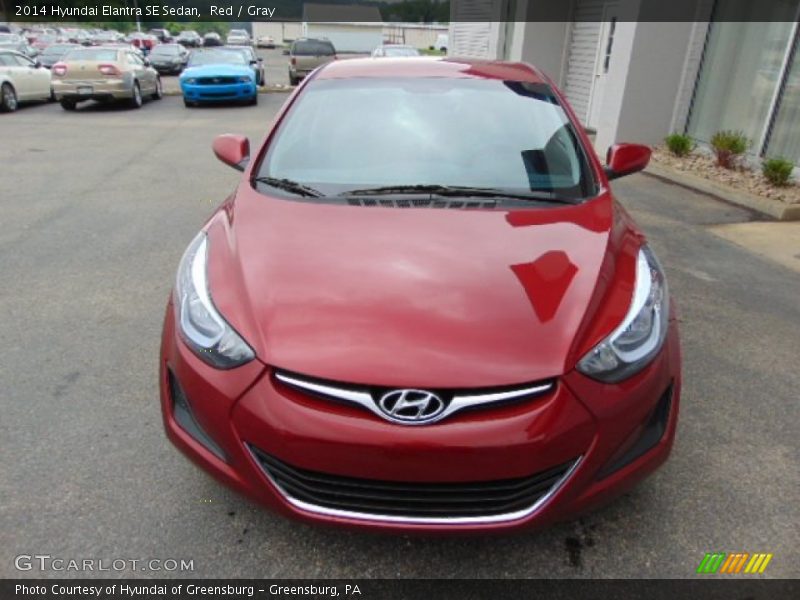 Red / Gray 2014 Hyundai Elantra SE Sedan