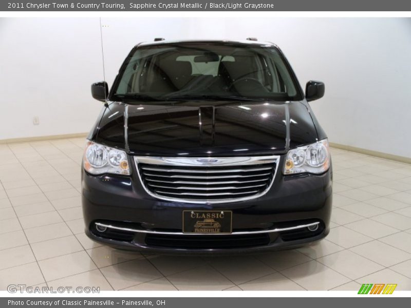 Sapphire Crystal Metallic / Black/Light Graystone 2011 Chrysler Town & Country Touring