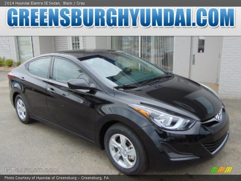 Black / Gray 2014 Hyundai Elantra SE Sedan