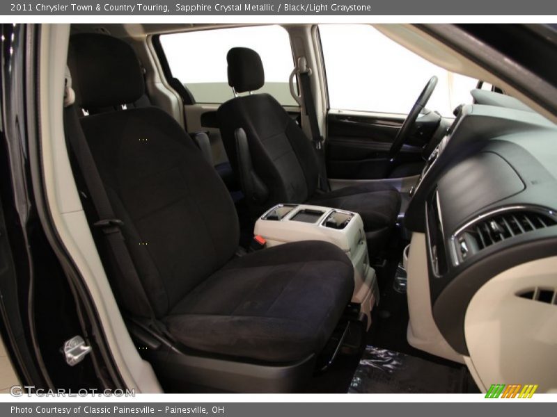 Sapphire Crystal Metallic / Black/Light Graystone 2011 Chrysler Town & Country Touring