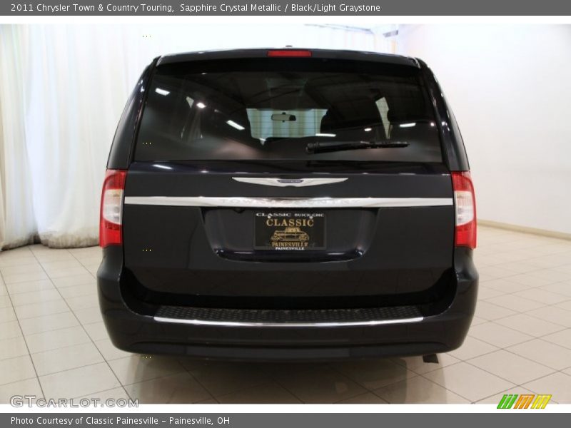 Sapphire Crystal Metallic / Black/Light Graystone 2011 Chrysler Town & Country Touring