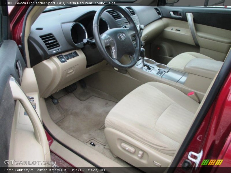  2008 Highlander Sport 4WD Sand Beige Interior