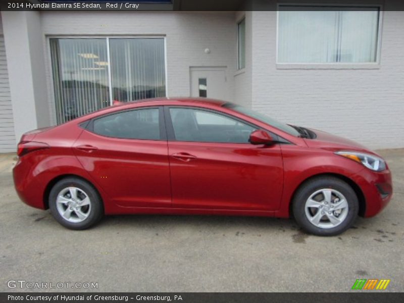 Red / Gray 2014 Hyundai Elantra SE Sedan