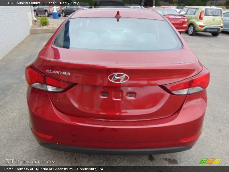 Red / Gray 2014 Hyundai Elantra SE Sedan