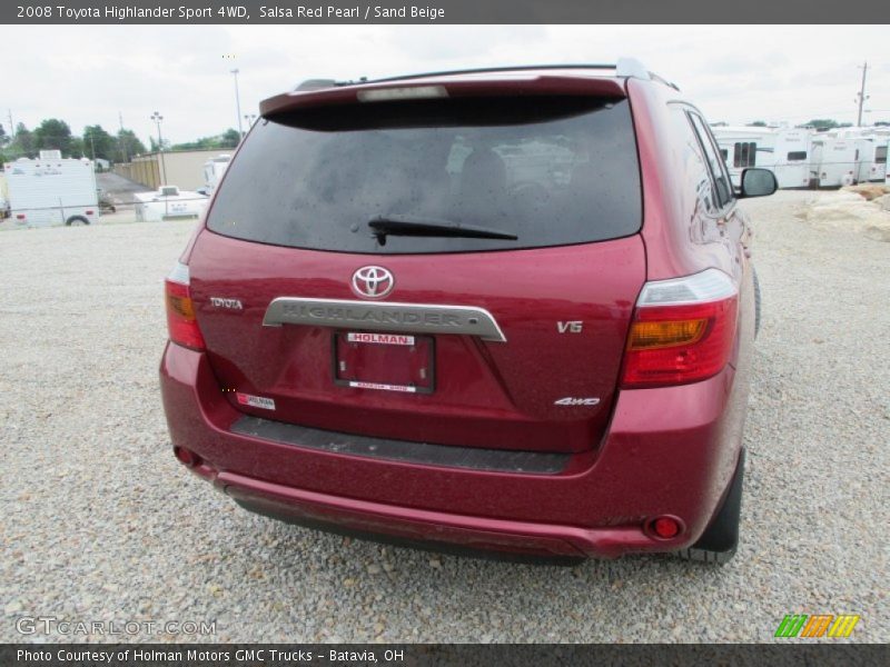 Salsa Red Pearl / Sand Beige 2008 Toyota Highlander Sport 4WD