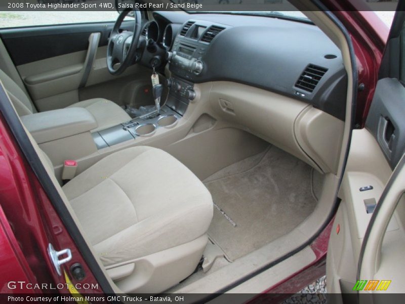 Salsa Red Pearl / Sand Beige 2008 Toyota Highlander Sport 4WD