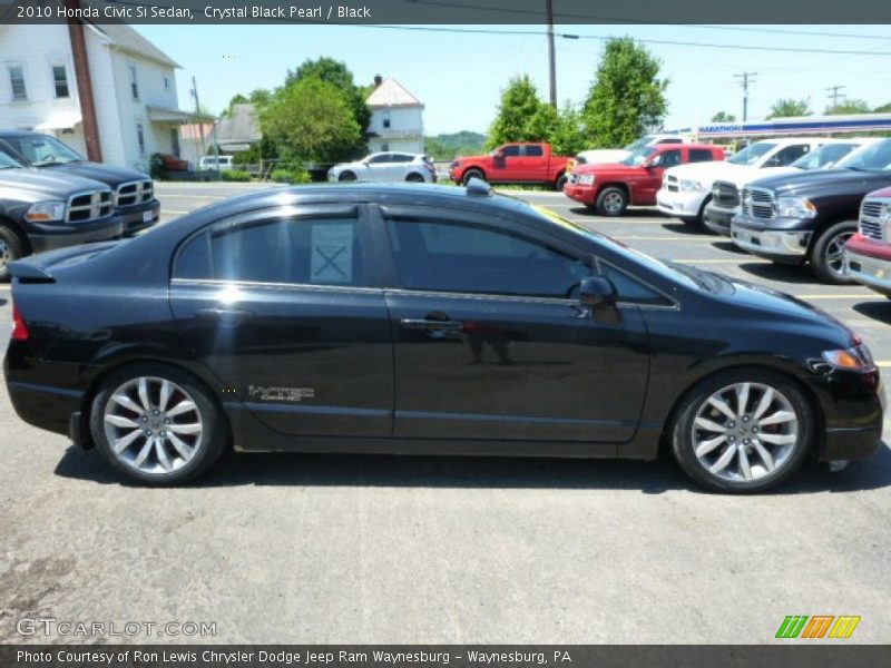 Crystal Black Pearl / Black 2010 Honda Civic Si Sedan