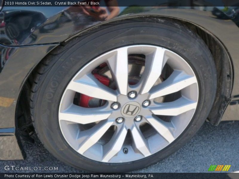 Crystal Black Pearl / Black 2010 Honda Civic Si Sedan