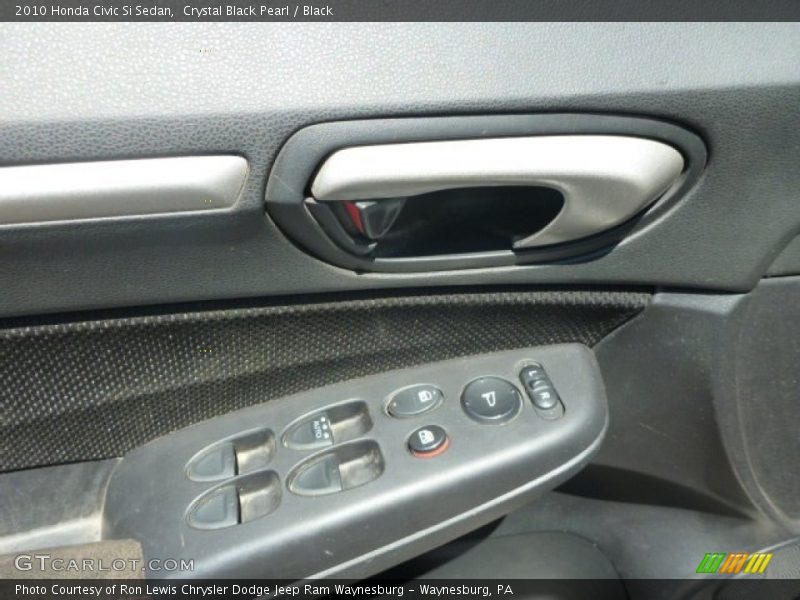Crystal Black Pearl / Black 2010 Honda Civic Si Sedan