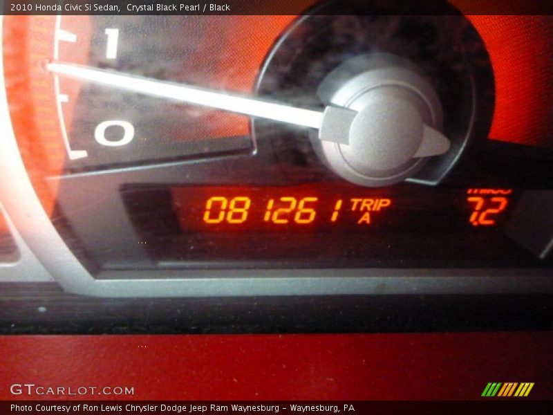 Crystal Black Pearl / Black 2010 Honda Civic Si Sedan