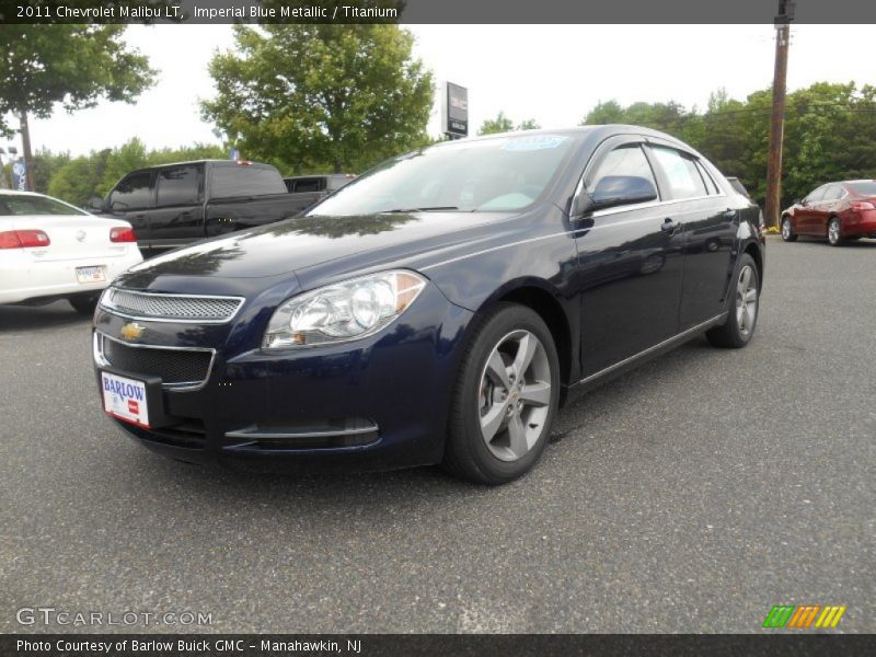 Imperial Blue Metallic / Titanium 2011 Chevrolet Malibu LT