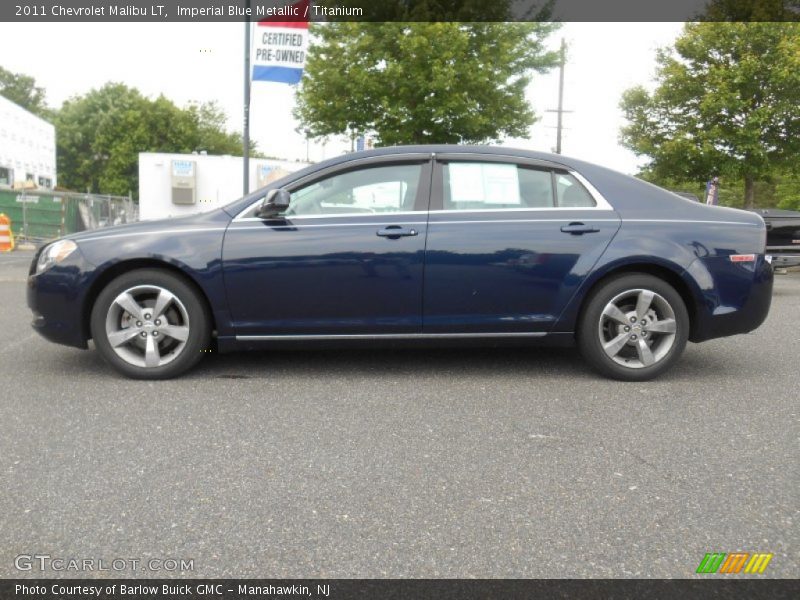 Imperial Blue Metallic / Titanium 2011 Chevrolet Malibu LT