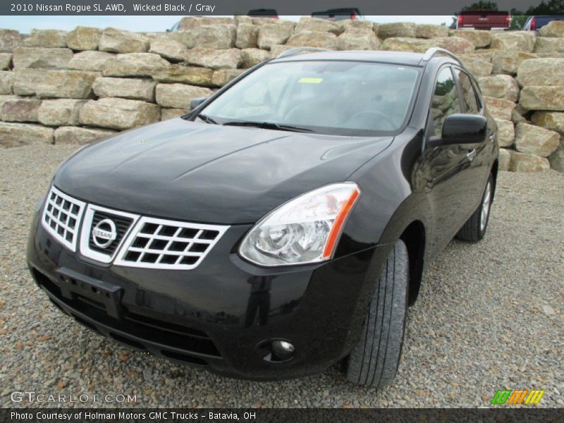 Wicked Black / Gray 2010 Nissan Rogue SL AWD