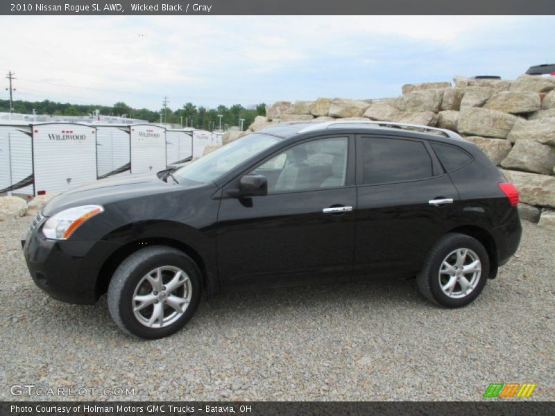 Wicked Black / Gray 2010 Nissan Rogue SL AWD