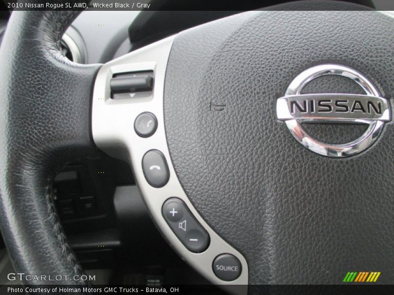 Wicked Black / Gray 2010 Nissan Rogue SL AWD