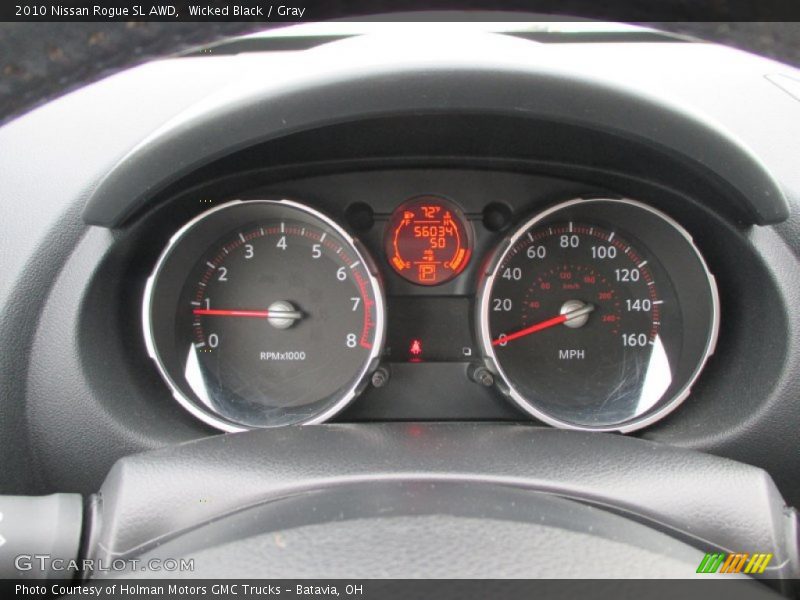 Wicked Black / Gray 2010 Nissan Rogue SL AWD