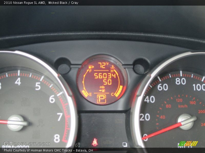 Wicked Black / Gray 2010 Nissan Rogue SL AWD