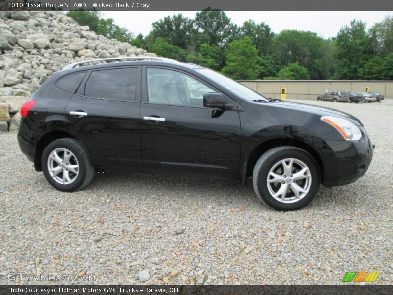 Wicked Black / Gray 2010 Nissan Rogue SL AWD