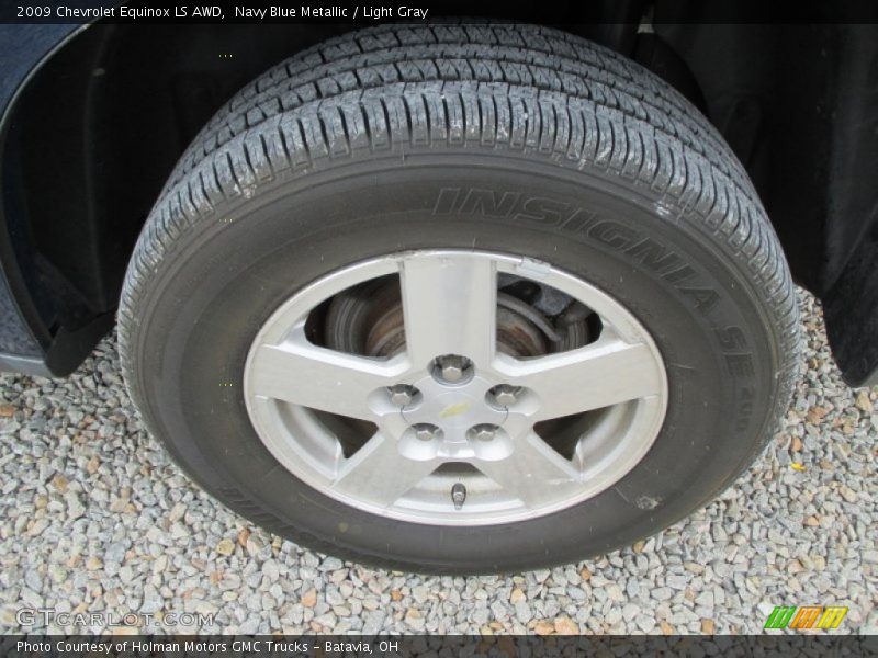 Navy Blue Metallic / Light Gray 2009 Chevrolet Equinox LS AWD