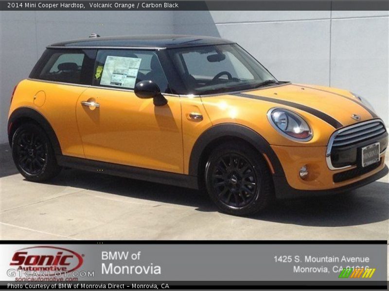 Volcanic Orange / Carbon Black 2014 Mini Cooper Hardtop