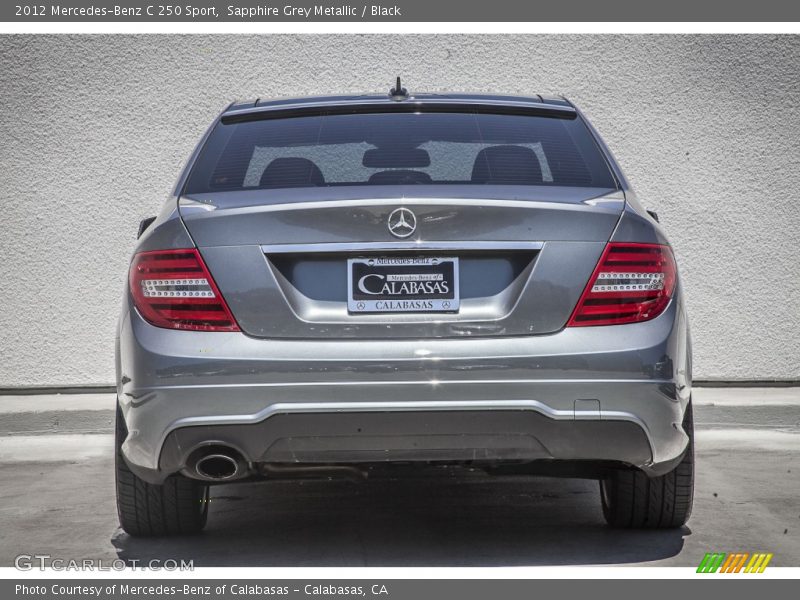 Sapphire Grey Metallic / Black 2012 Mercedes-Benz C 250 Sport