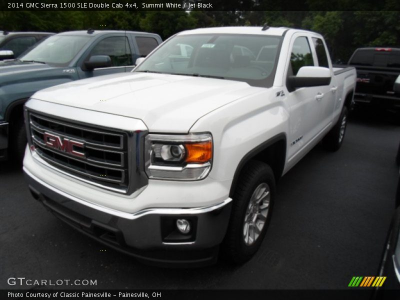 Summit White / Jet Black 2014 GMC Sierra 1500 SLE Double Cab 4x4