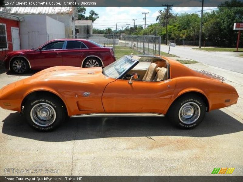 Orange / Buckskin 1977 Chevrolet Corvette Coupe