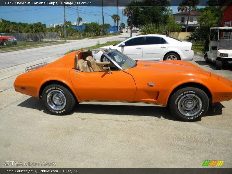 Orange / Buckskin 1977 Chevrolet Corvette Coupe