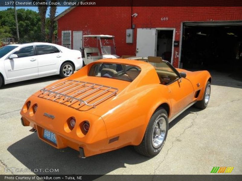 Orange / Buckskin 1977 Chevrolet Corvette Coupe