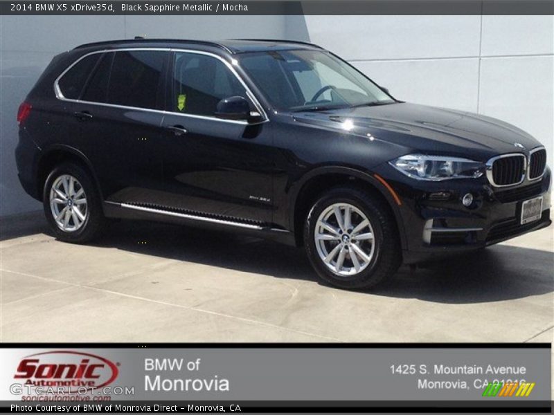 Black Sapphire Metallic / Mocha 2014 BMW X5 xDrive35d