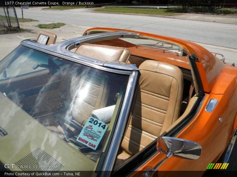 Orange / Buckskin 1977 Chevrolet Corvette Coupe